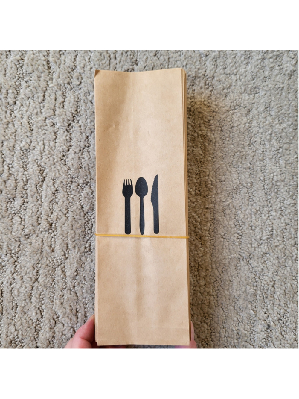 100 Kraft Paper Cutlery Sleeves - Utensil Holders - Party Wedding - New